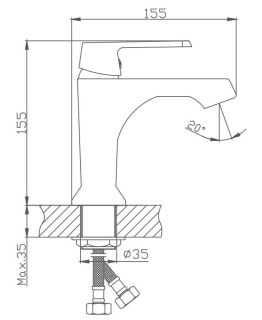 Смеситель для раковины Haiba HB10804 белый
